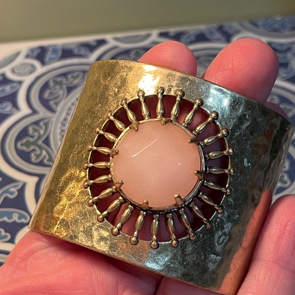 Gorgeous Lucky Brand Cuff Bracelet with Pink Stone (Sunburst design) - Picture 8 of 10